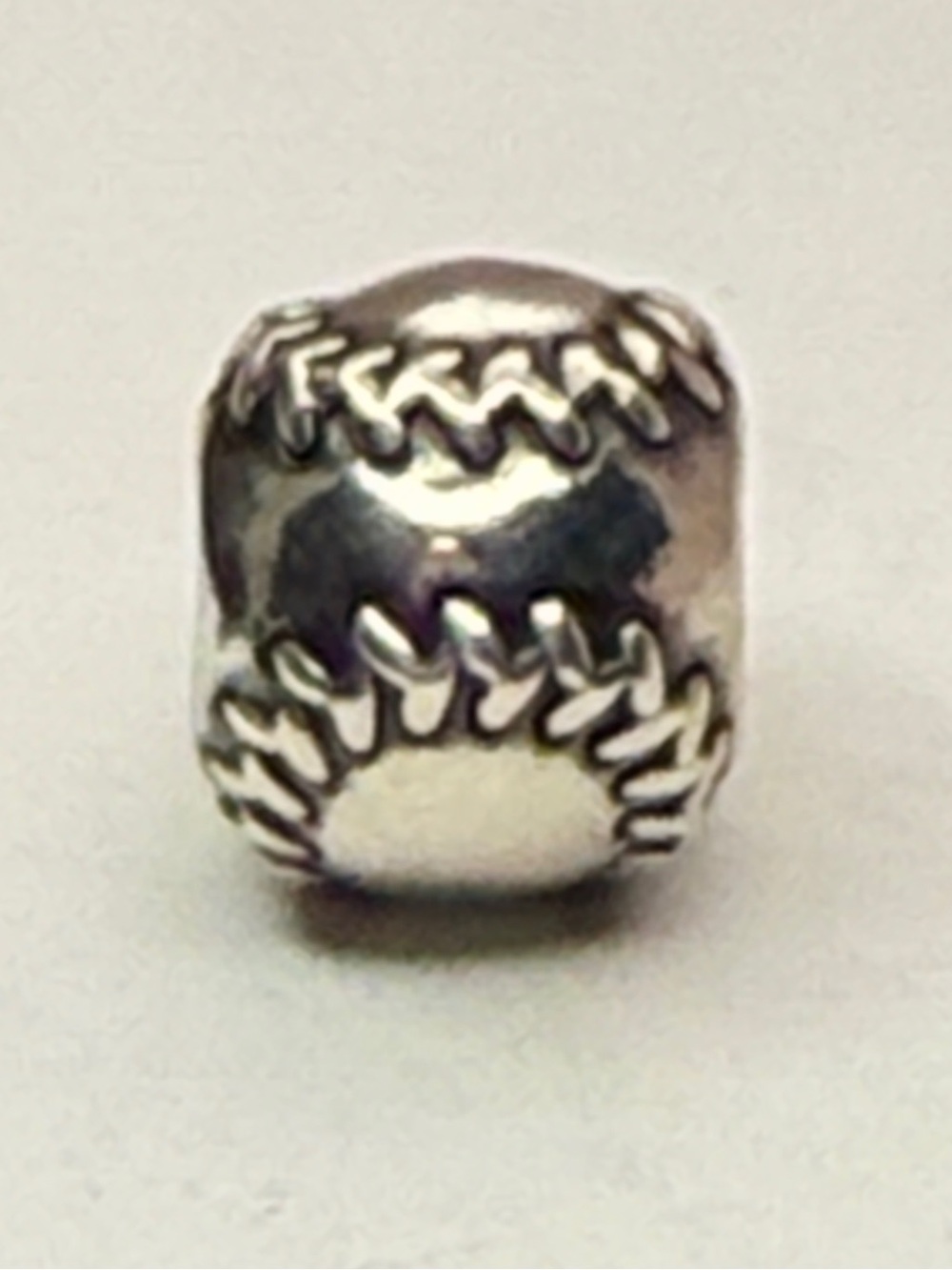 Pandora Retired Baseball Charm 790969 Sterling Silver Threaded